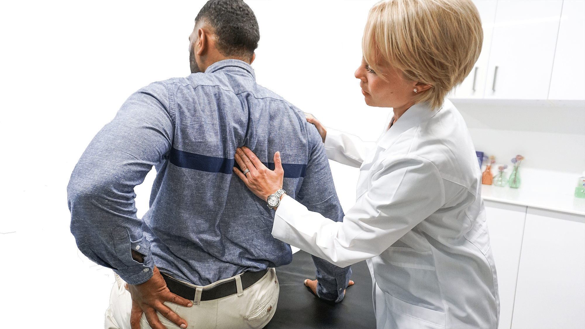 Dr Lombardi Back Patient Cut Out Searching for a back pain Dr near me in Clifton? Renowned back pain specialist, Dr Shane Volney is here to discuss 5 common back conditions that affect women.